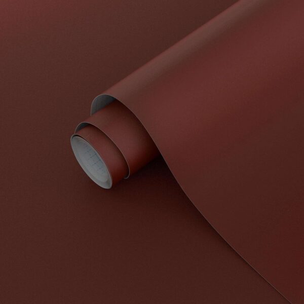 Dark Red Embossed Peel and Stick Wallpaper – Thick Modern Vinyl Surface for Counters and Walls
