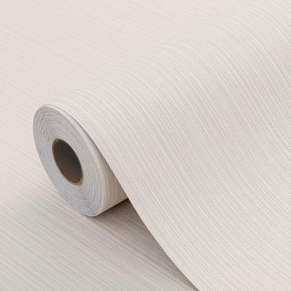 Beige Faux Grasscloth Peel and Stick Wallpaper – Linen Texture with Thick Waterproof Vinyl Finish