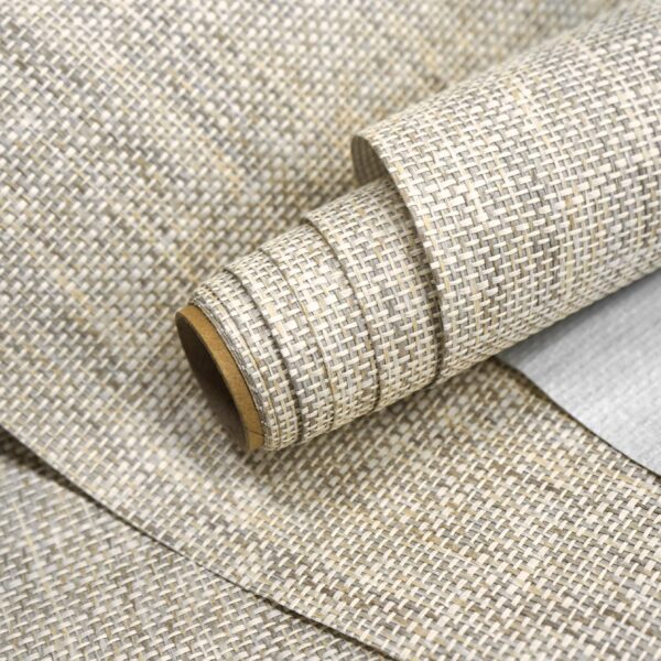 Natural Grasscloth Textured Wallcovering – Modern Woven Look for Boho Interior Décor